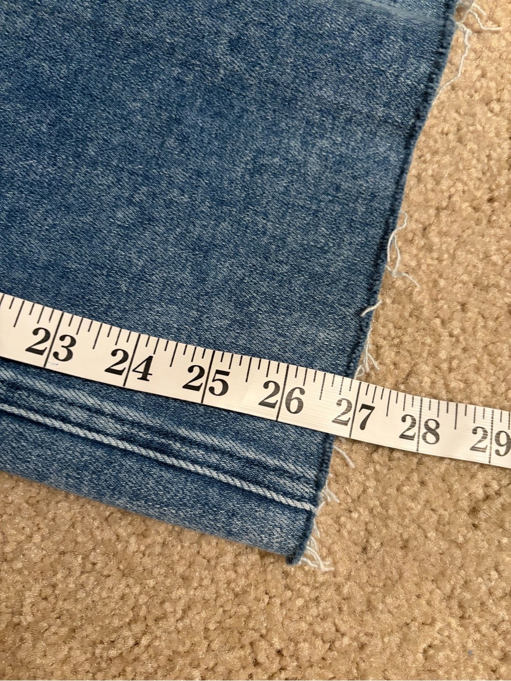 PAIGE anessa Women’s Cropped Wide Leg Jeans denim Light Wash Raw Hem Size 32 - Picture 15 of 15